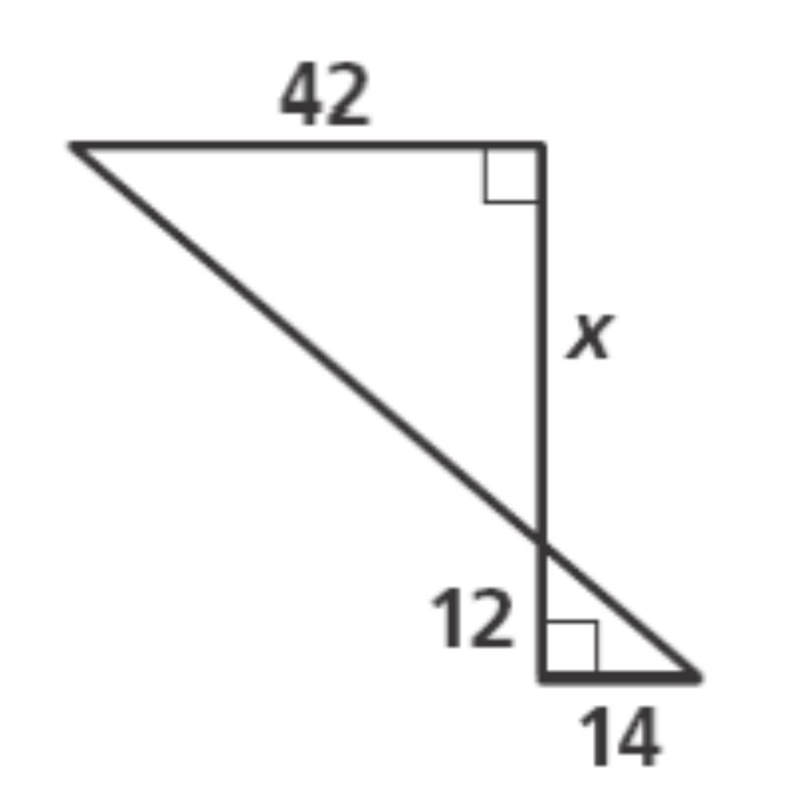 The triangles are similar. Find the value of x.-example-1