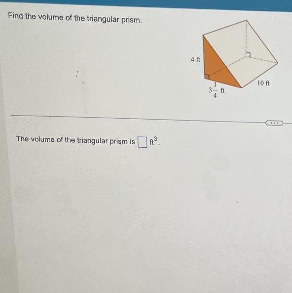 Find The volume of the triangular prism is-example-1