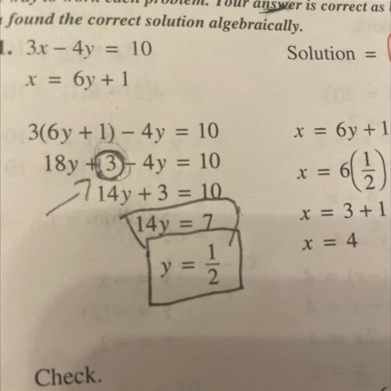 In the picture below it says that 14÷7 equals a half why is that 14÷7 is two?-example-1