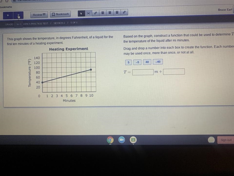 Based on the graph, construct a function that could be used to determine T, the temperature-example-1