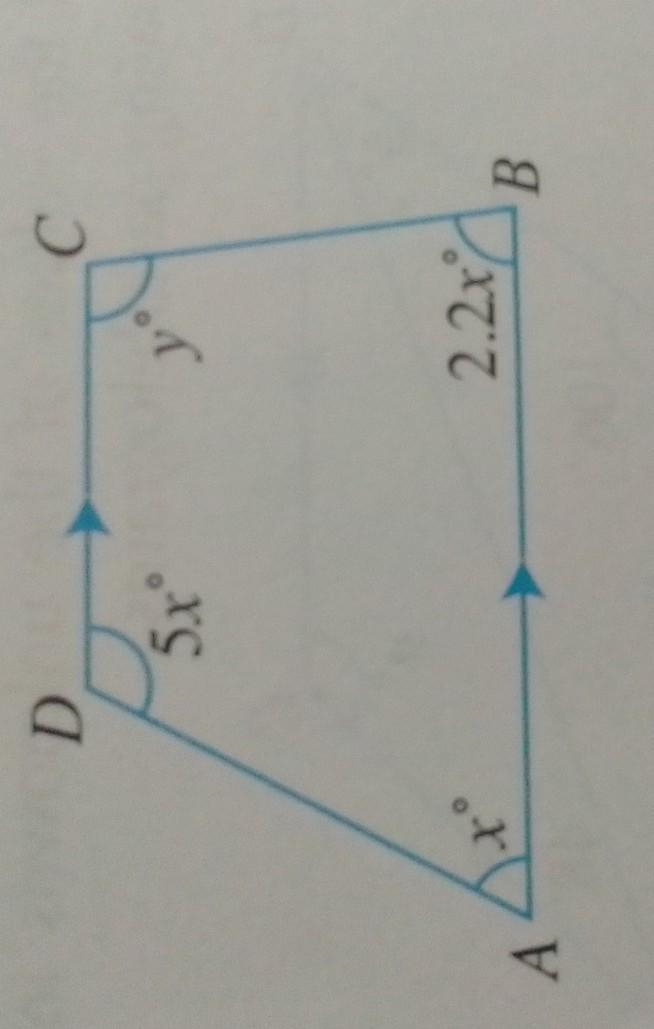 A B (2x + 53) 10. The figure shows a trapezium ABCD where AB // DC. Find the value-example-1