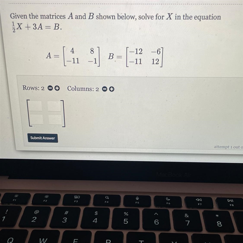 I need help with matrix equations.-example-1