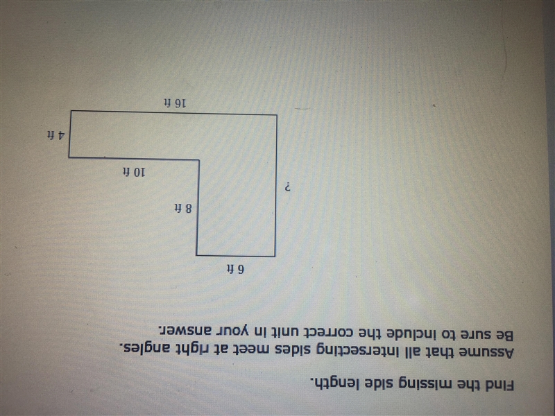 Find the missing side length.-example-1