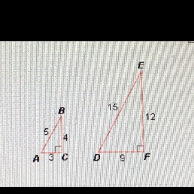 What is the scale factor of Triangle ABC to Triangle DEF￼?A. 3 B. 1/2C. 2D. 1/3-example-1