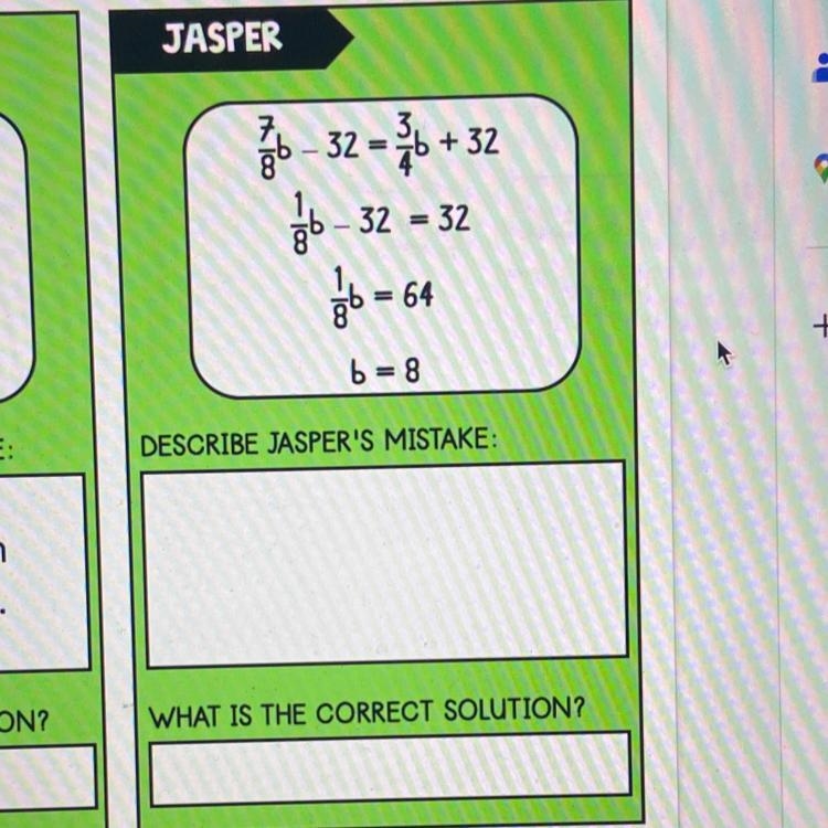 Describe jasper’s mistake ?? :,)-example-1