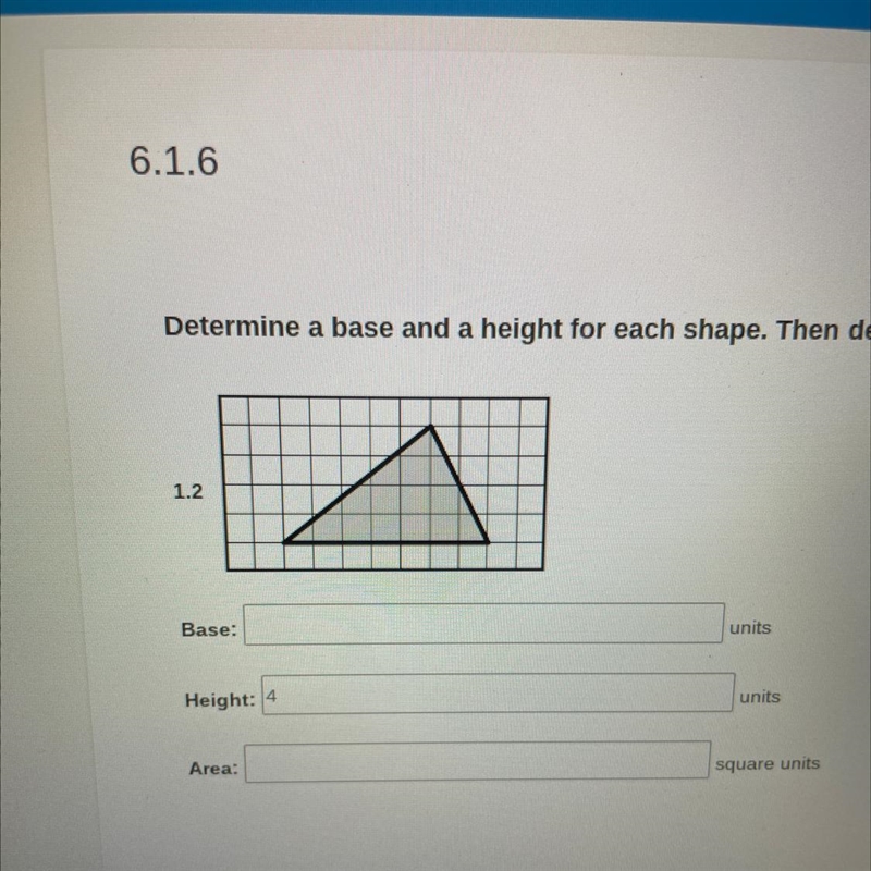 Determine a base and a height for-example-1