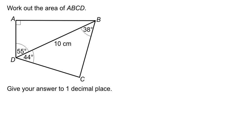 Work out area ABCD give your answer to 1 decimal place-example-1