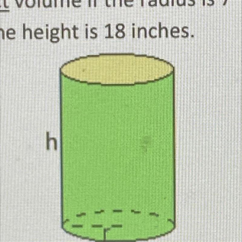 SHORT EASY QUESTION PLS HELP) Find the exact volume if the radius is 7 inches and-example-1