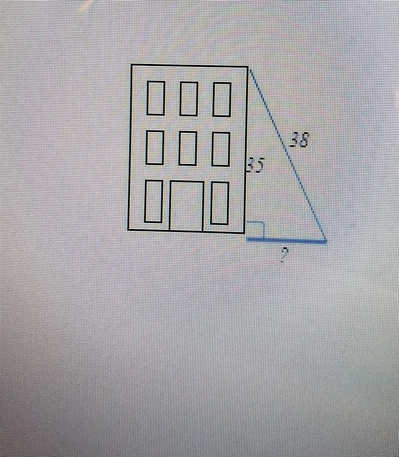 a 35m tall building cast a shadow. the distance from the top of the building t the-example-1