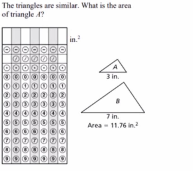 What is the area of triangle A?-example-1