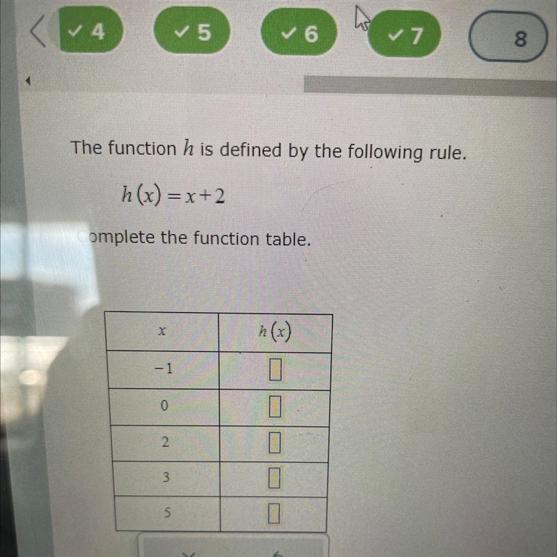 The function h is defined by the following rules-example-1