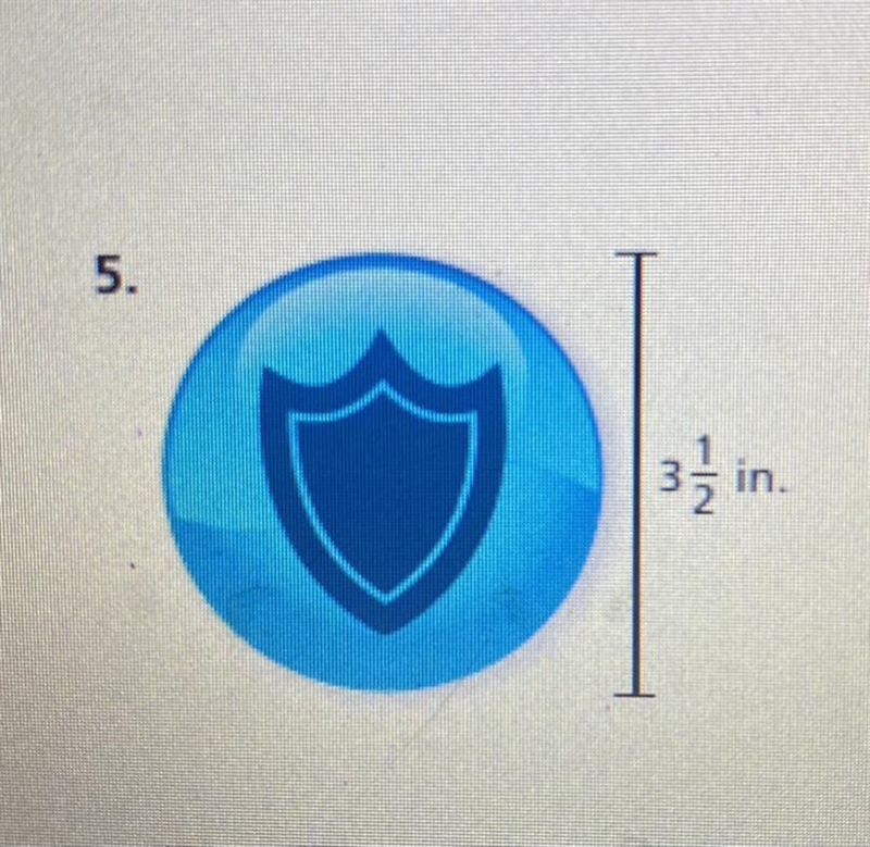 What is the radius of a 3 1/2 inch circle-example-1