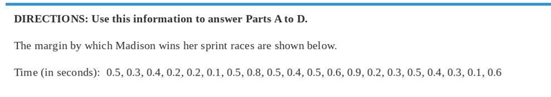 20 Points, Part A What percentage of the time margins are at least 0.6 second? Part-example-1