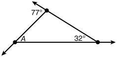 What is m∠A? 45° 103° 77° 35°-example-1