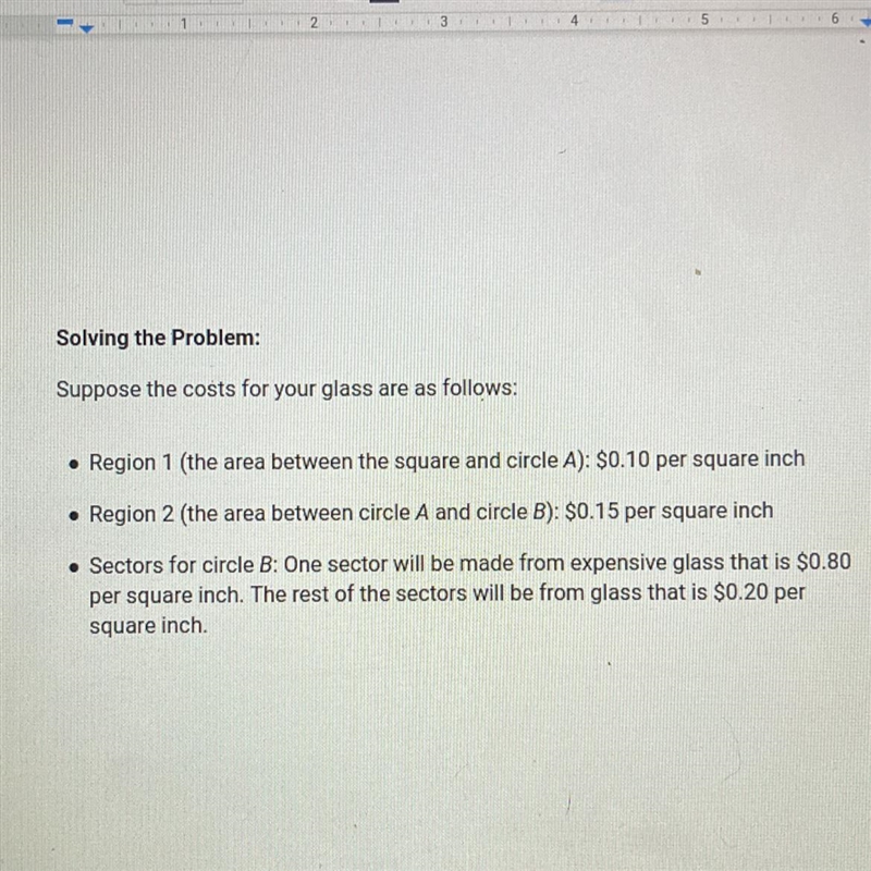 1. How much does the glass for region 1 cost? 2. How much does the glass for region-example-1