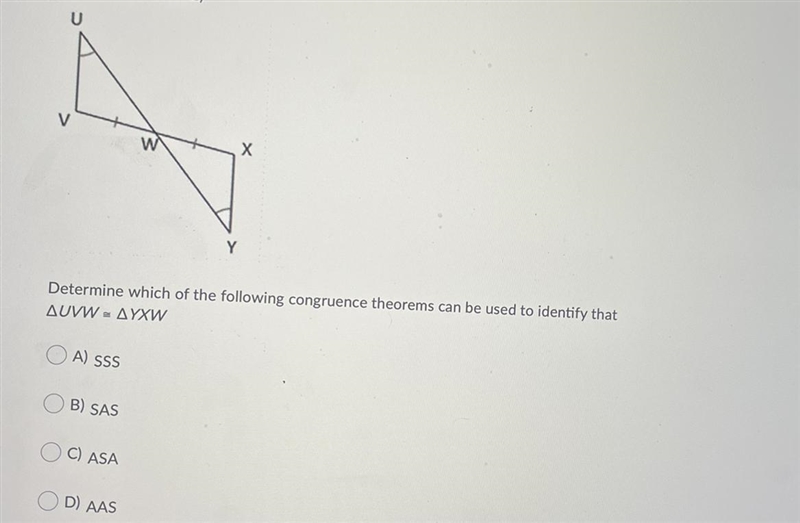 Determine which of the following congruence theorems can be used to identify that-example-1