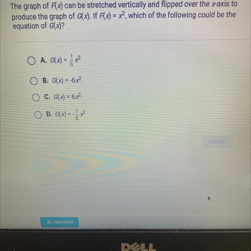 The graph of F(x) can be stretched vertically and flipped over the x-axis to produce-example-1