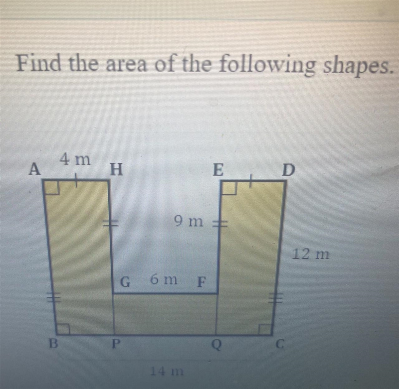 Find the area of the following shapes-example-1