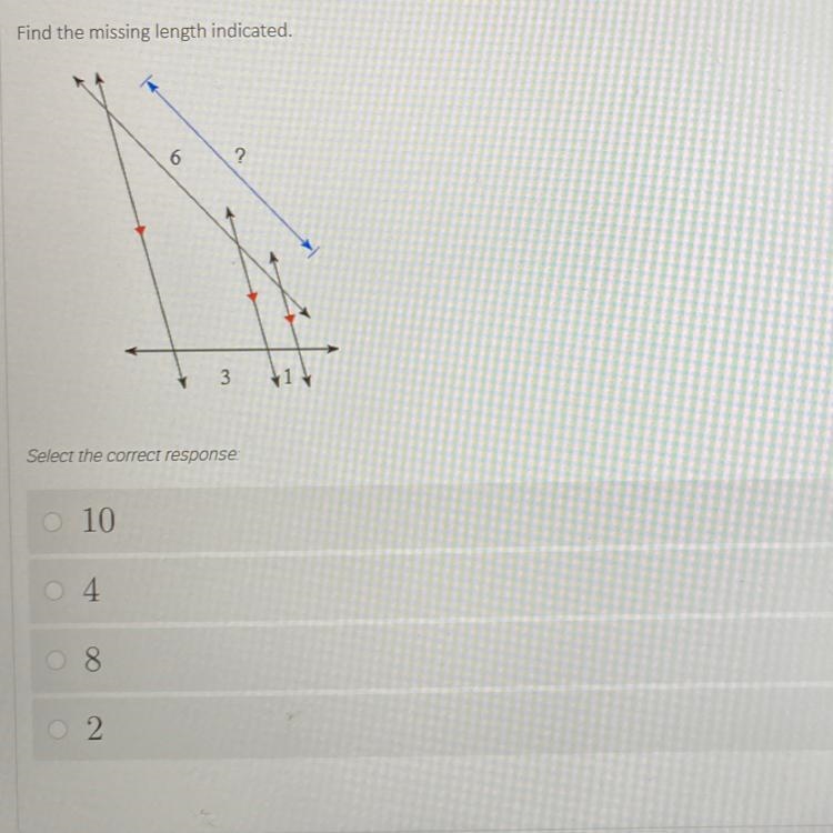 HELP QUICKLY! Find the missing length indicated.-example-1