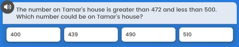 Tamar's house is greater than 472 and less than 500 which number can be on Tamar's-example-1