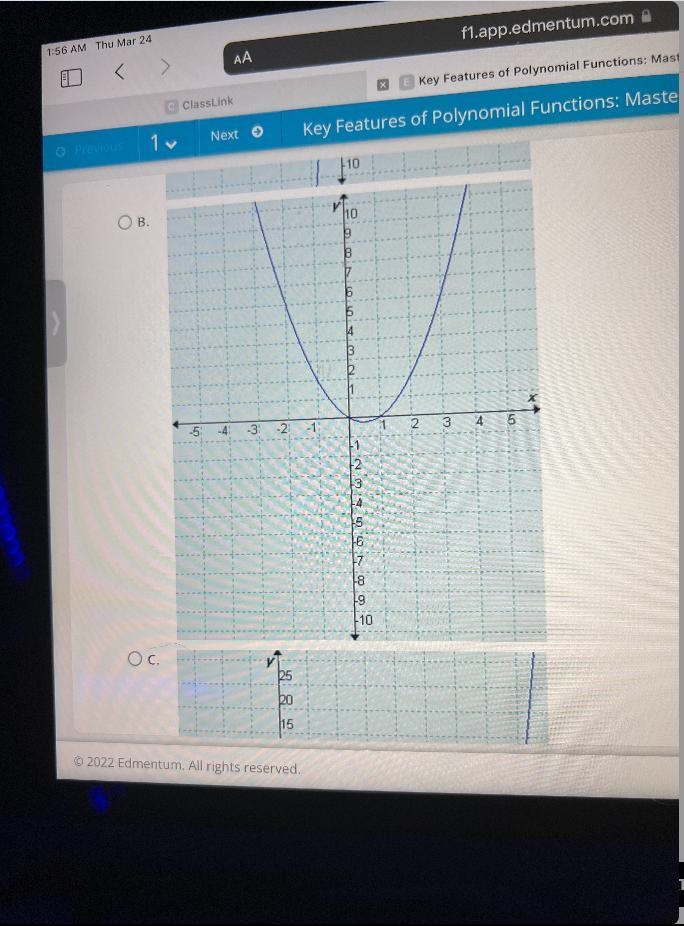 Which is the correct graph of f(x)=x^3-10x^2+9xThe pictures won’t sendNOTE: not the-example-2