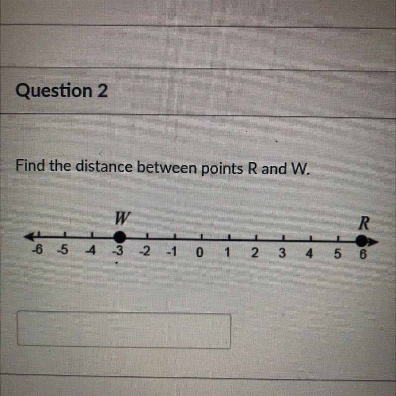 Find the distance between points R and W.-example-1