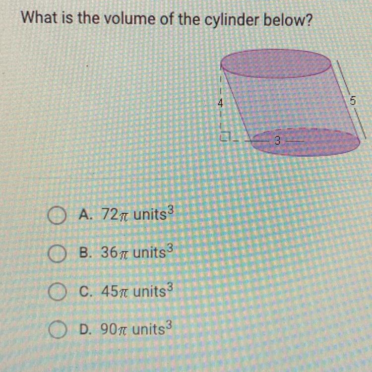 What is the volume of the cylinder below?-example-1