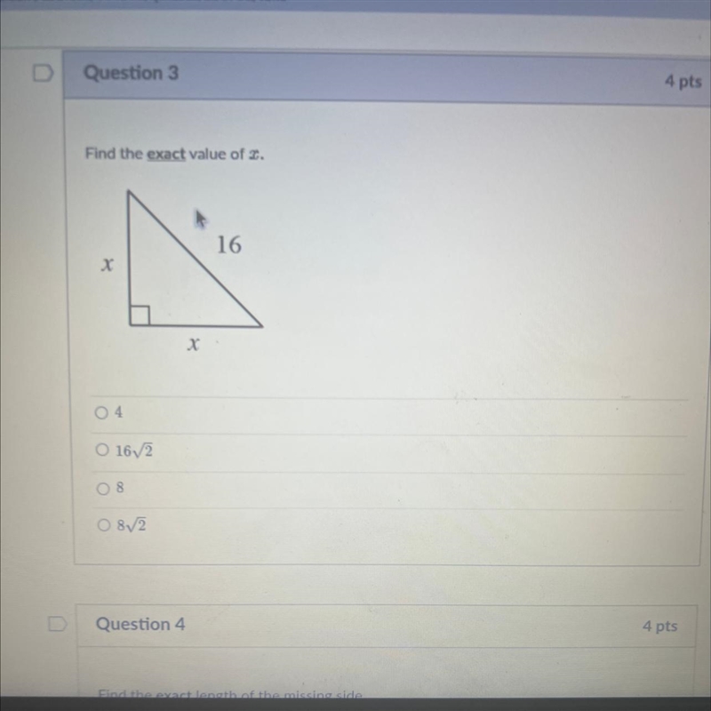 Find the exact value of x.-example-1