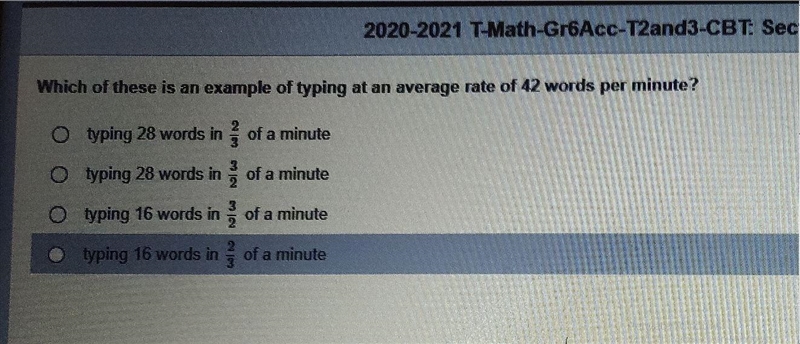 What is the answer of typing at an average rate of 42 words per minute?-example-1