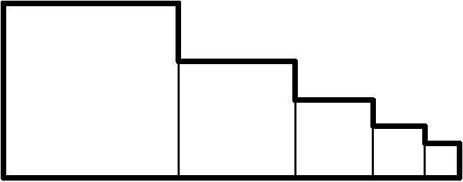 the largest of these five squares has side length 27 units, and each additional square-example-1