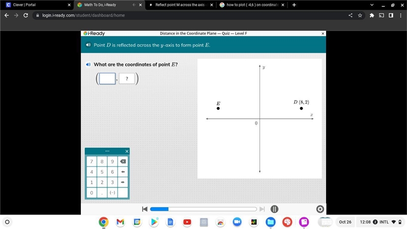 What are the coordinates of point E-example-1