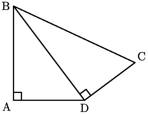 Triangles BAD and BDC are right triangles with AB = 12 units, BD = 15 units, and BC-example-1