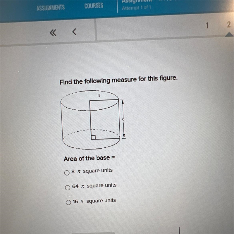 What’s the area of the base-example-1