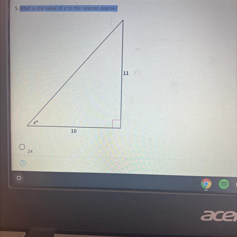 What is the value of x to the nearest degree?-example-1