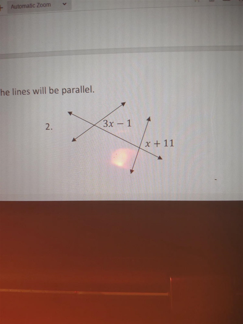 Find an x value so that the line will be purely-example-1