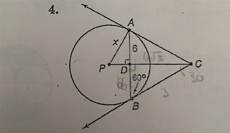 Please help with this problem about circles and tangents. solve for X.-example-1