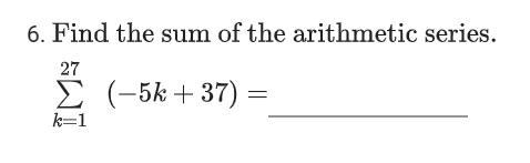 Find the sum of the arithmetic series-example-1