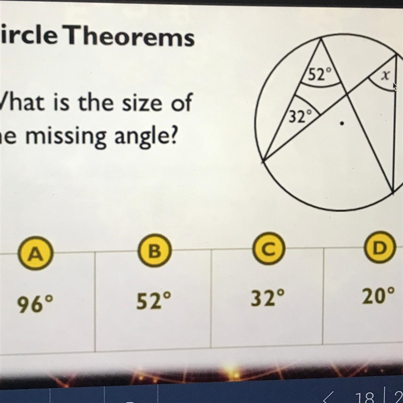 Missing angle - circle theorem / PLEASE HELP-example-1