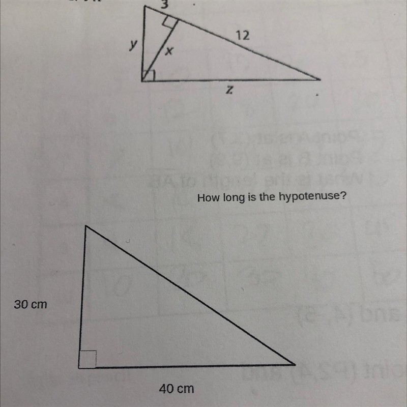 How long is the hypotenuse?-example-1