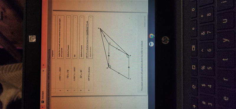 Quadrlateral proofs (Reasons Only) prove abcd is a rhombus help pls i hate proofs-example-2