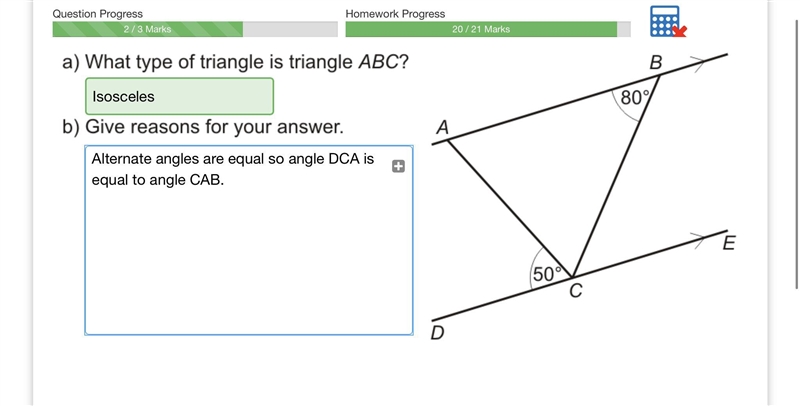 I know it’s an isosceles but I need reasons why-example-1