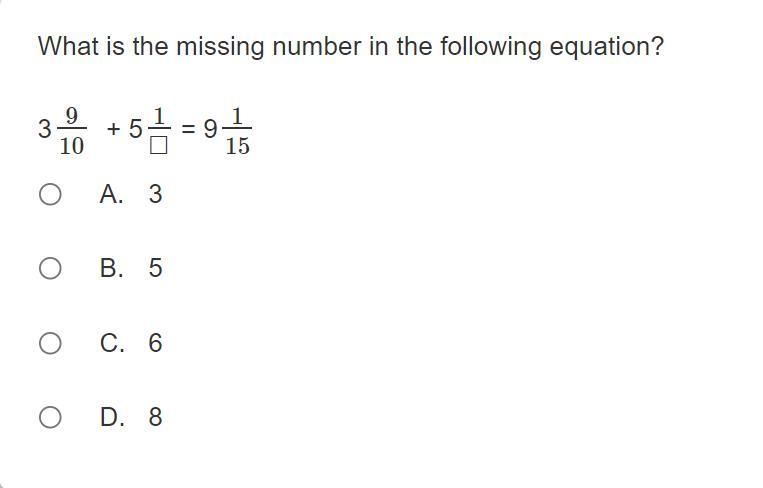 What is the missing number in the following equation?-example-1