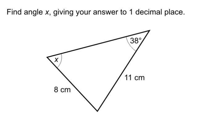 Find angle x giving your answer to one decimal place-example-1