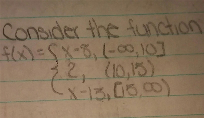 considering the function for what values of x is f constant Options: (negative infinity-example-1