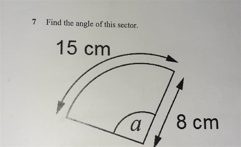 Find the angle of this sector. on the image ​-example-1