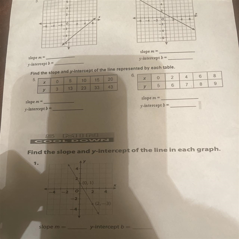 Can anyone help me with the answer for number 5 & 6 I really need my math homework-example-1