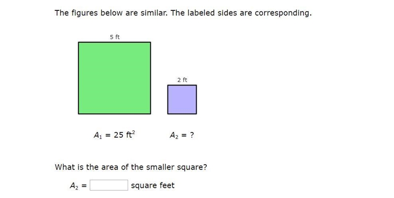 What is the area of the small square?-example-1