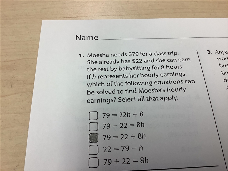 Moesha needs $79 for a class trip. She alreadv has s22 and she can earn the rest by-example-1