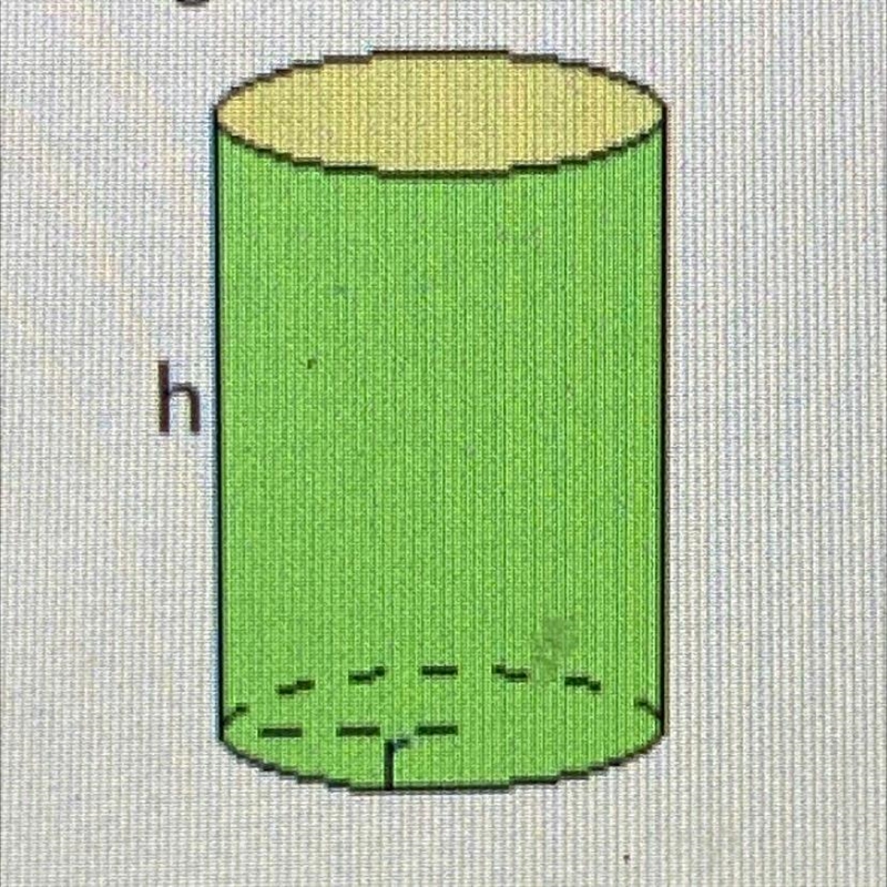 Find the exact volume of the radius is 7 inches and the height is 18 inches.-example-1