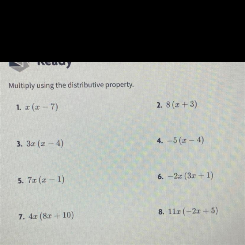 Multiply using the distributive property-example-1